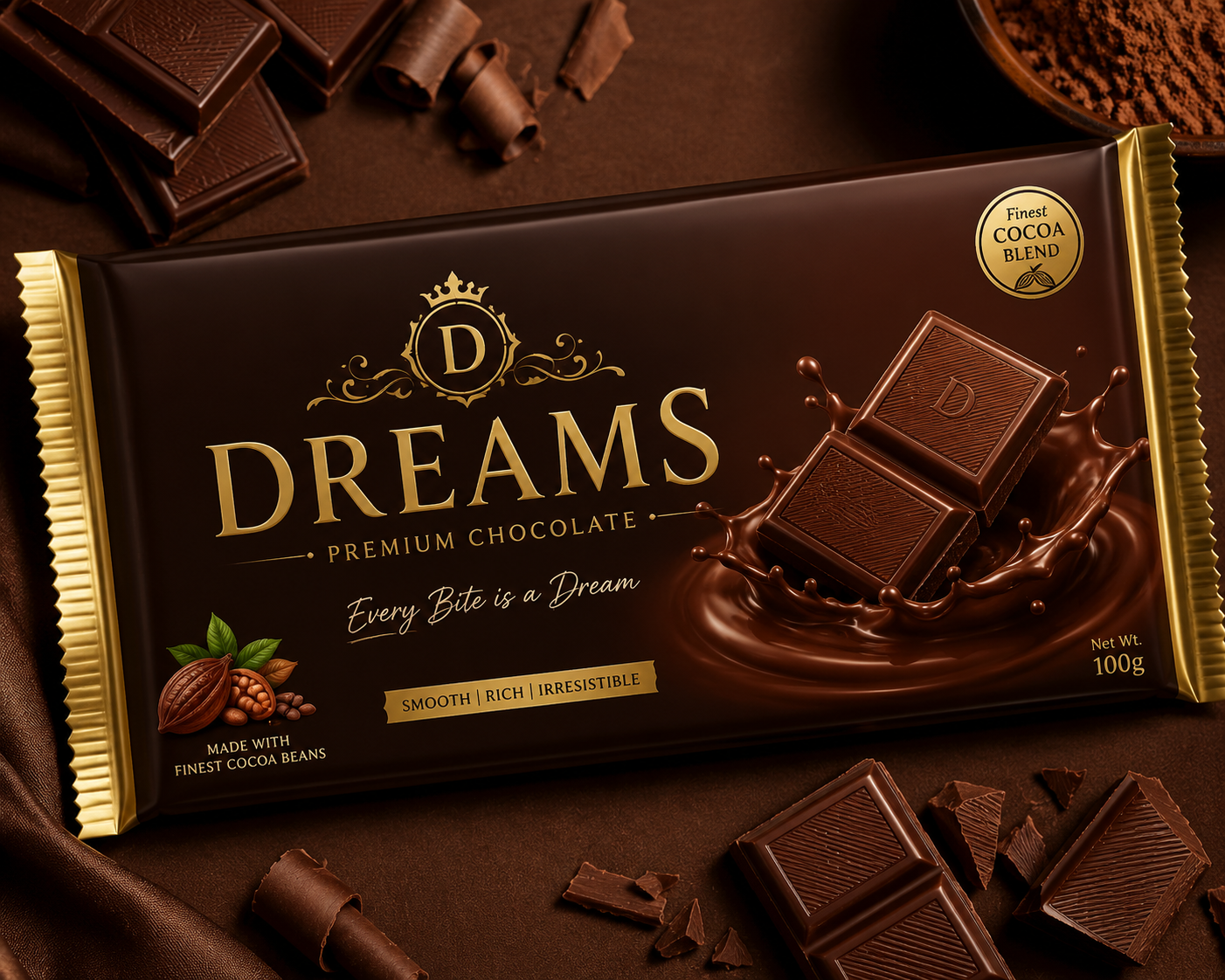 Dreams chocolate brand product poster